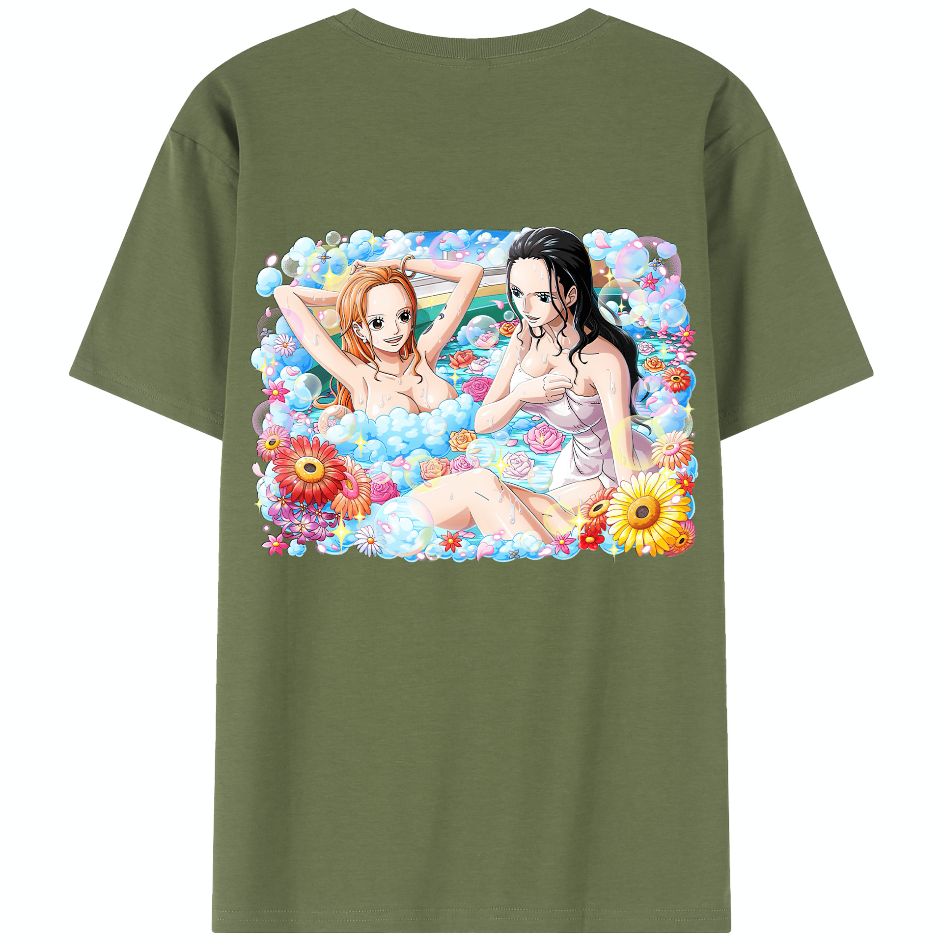 ワンピース ニコ・ロビン ONE PIECE Nico Robin 綿100％半袖Tシャツ（背面プリント）